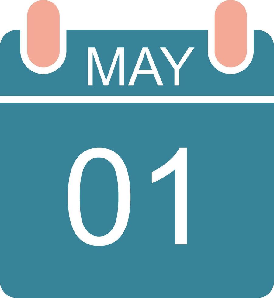 May Glyph Two Color Icon vector