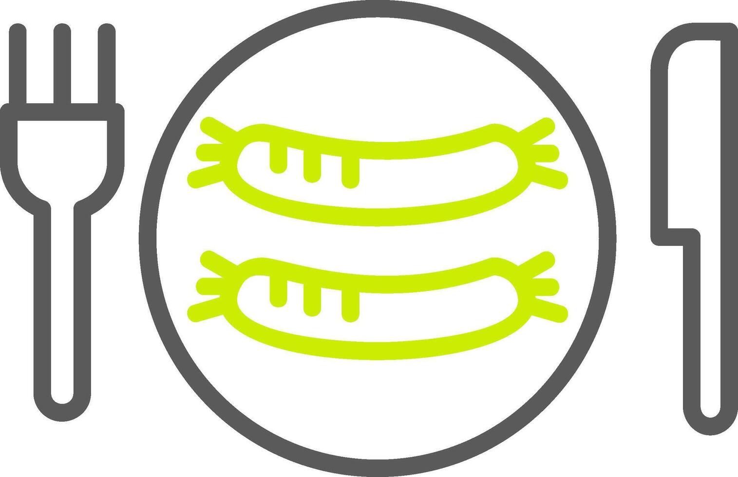 Sausages Line Two Color Icon vector