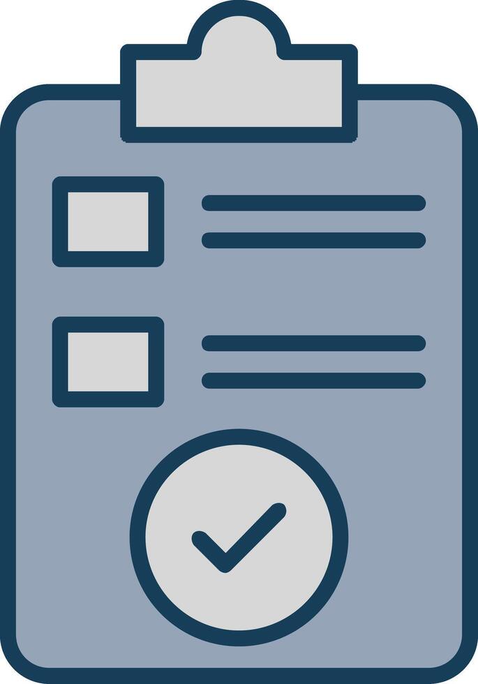 Check In Line Filled Grey Icon vector