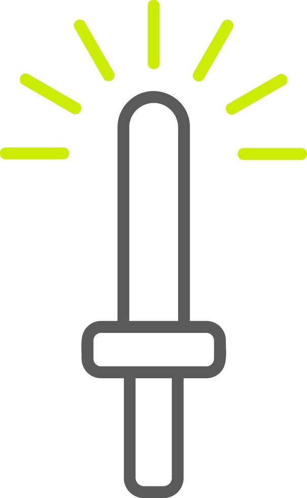 Light Stick Line Two Color Icon vector