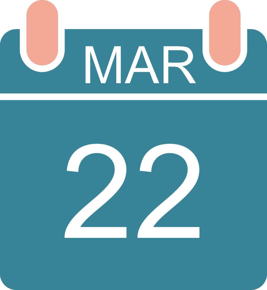 March Glyph Two Color Icon vector