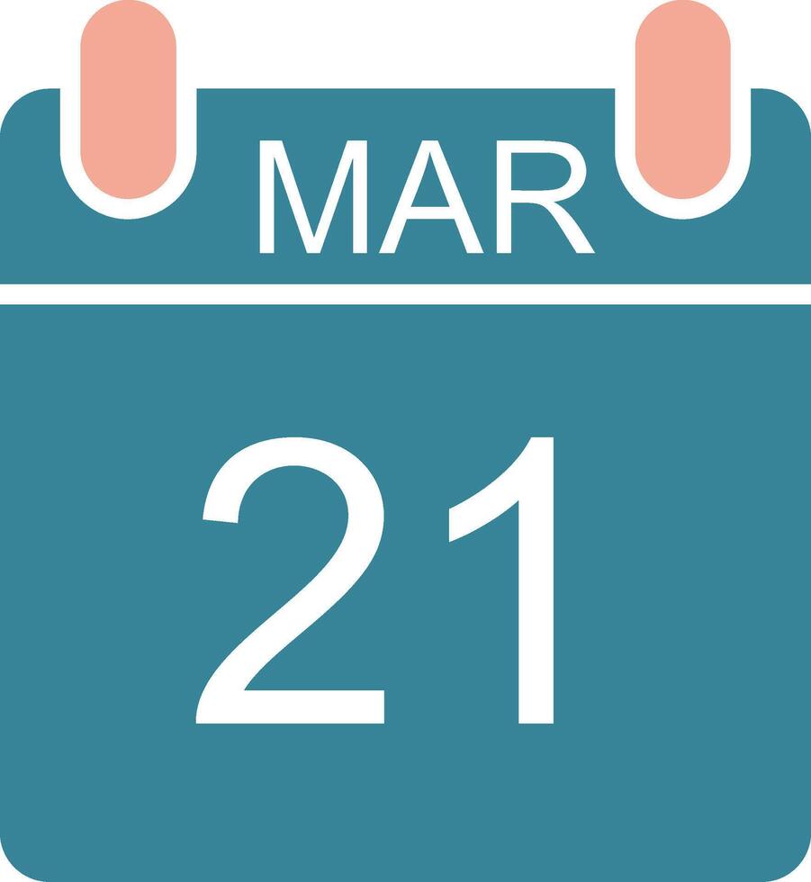 March Glyph Two Color Icon vector