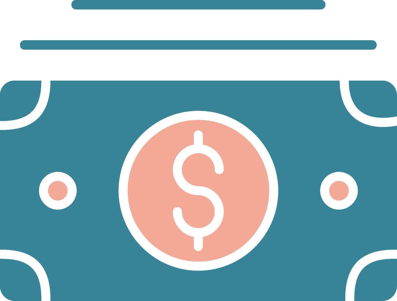 Cash Glyph Two Color Icon vector