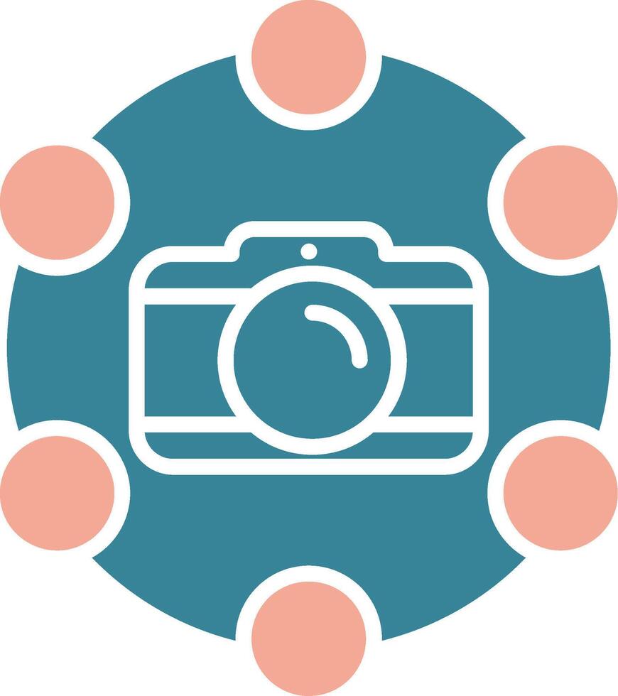 Camera Glyph Two Color Icon vector