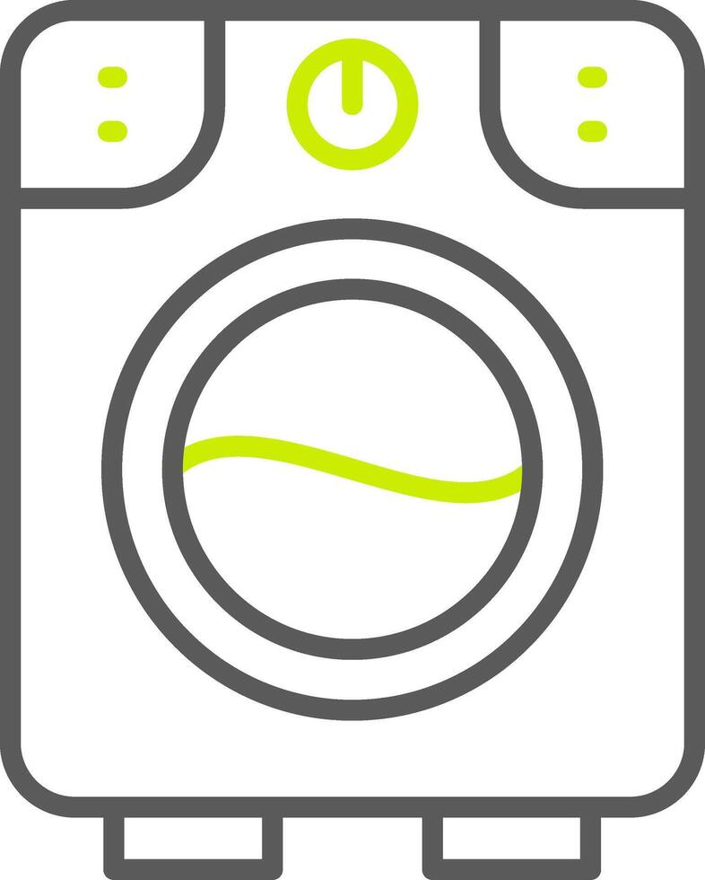 Washing Machine Line Two Color Icon vector