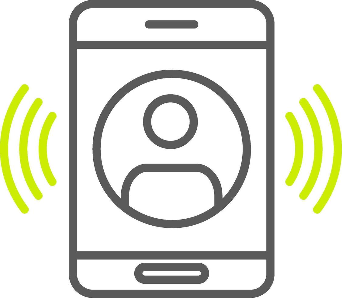 Call Line Two Color Icon vector