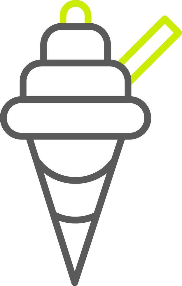 línea de helado icono de dos colores vector