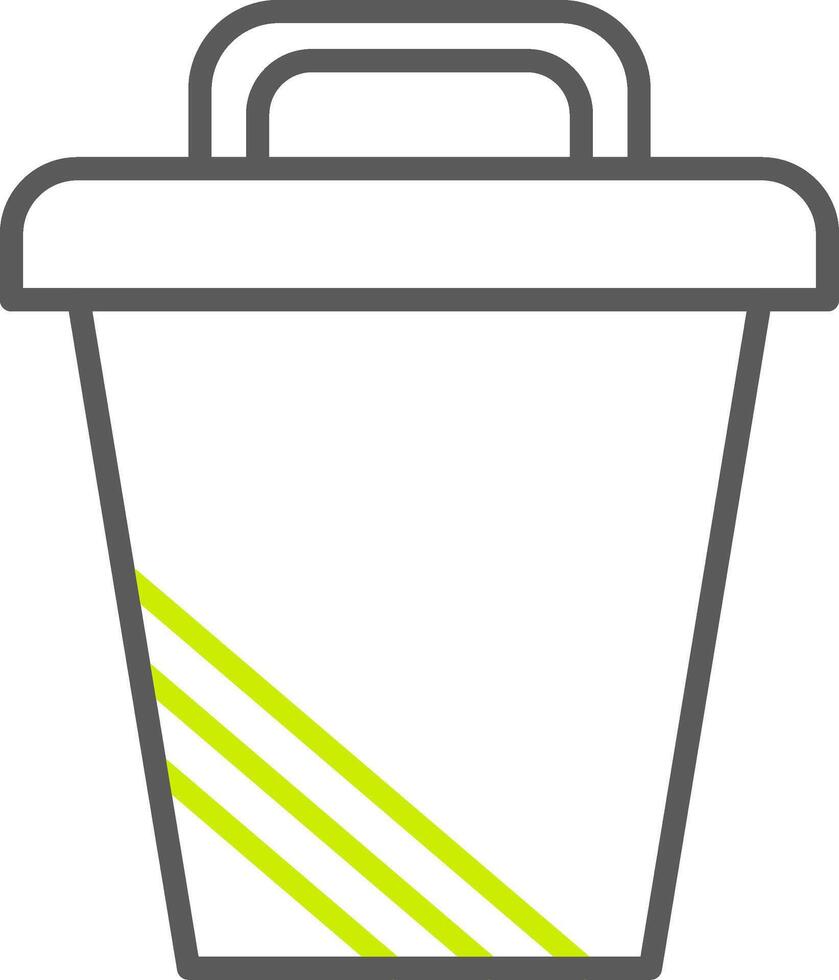 Trash Can Line Two Color Icon vector