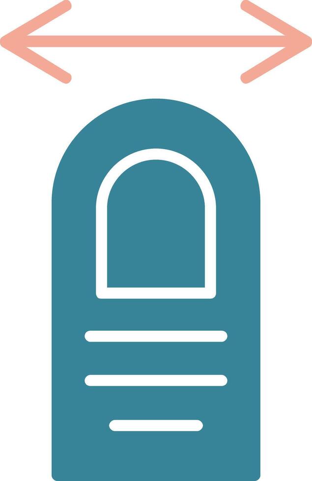 Tap Drag Glyph Two Color Icon vector