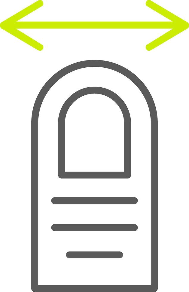 Tap Drag Line Two Color Icon vector