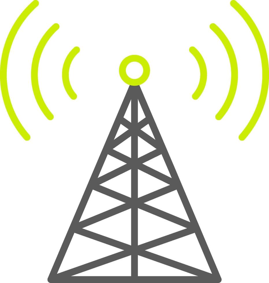 Radio Tower Line Two Color Icon vector