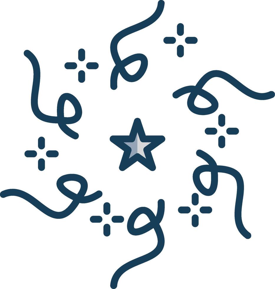 Firework Line Filled Grey Icon vector