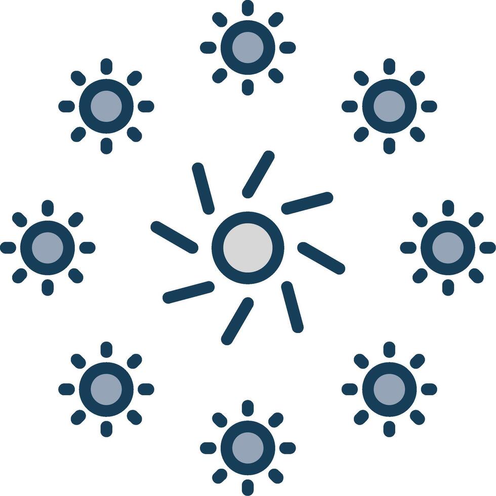Lights Line Filled Grey Icon vector
