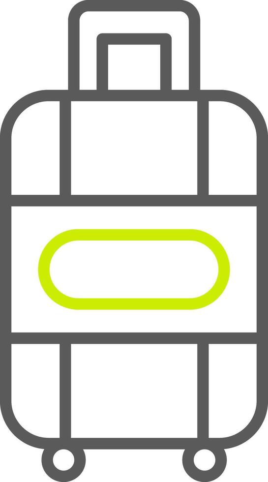 Suitcase Line Two Color Icon vector