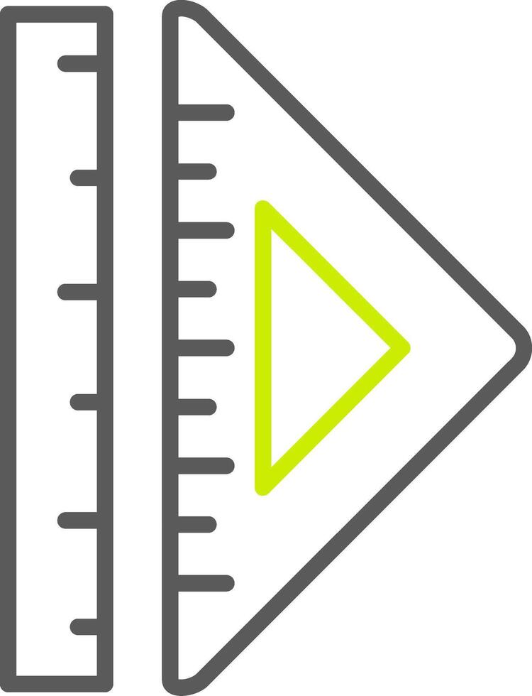 Ruler Line Two Color Icon vector