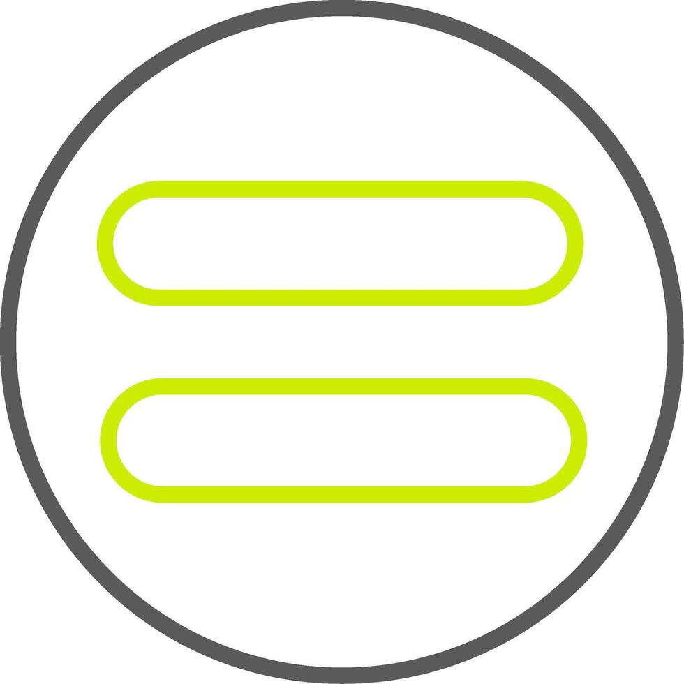 Equal Line Two Color Icon vector