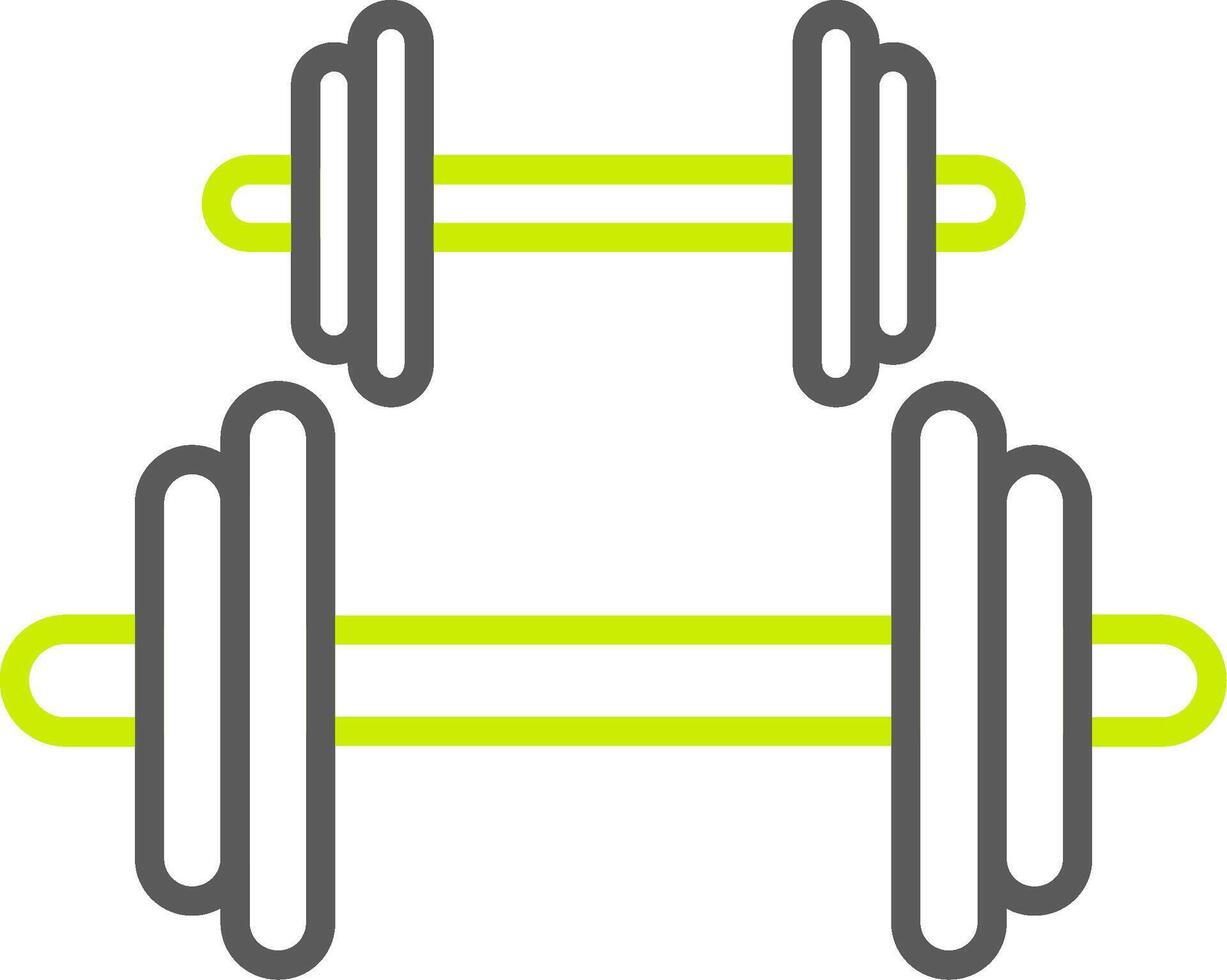 Dumbbell Line Two Color Icon vector