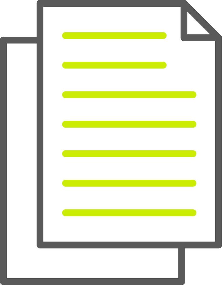Document Line Two Color Icon vector