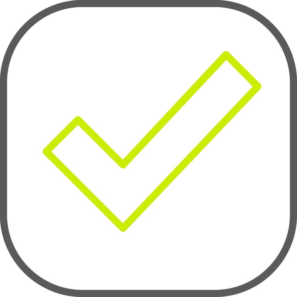 Checkmark Line Two Color Icon vector
