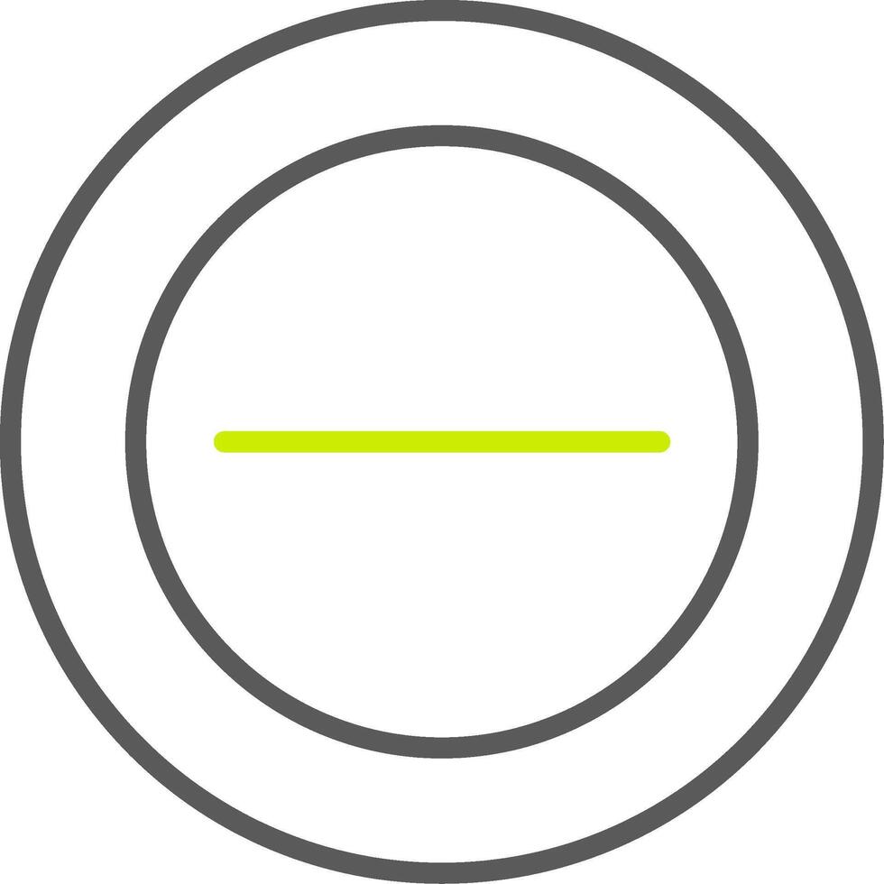 Minus Line Two Color Icon vector