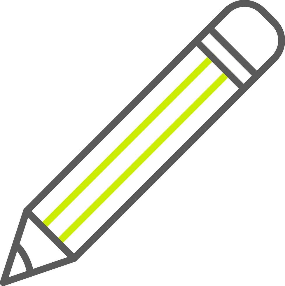 Pencil Line Two Color Icon vector