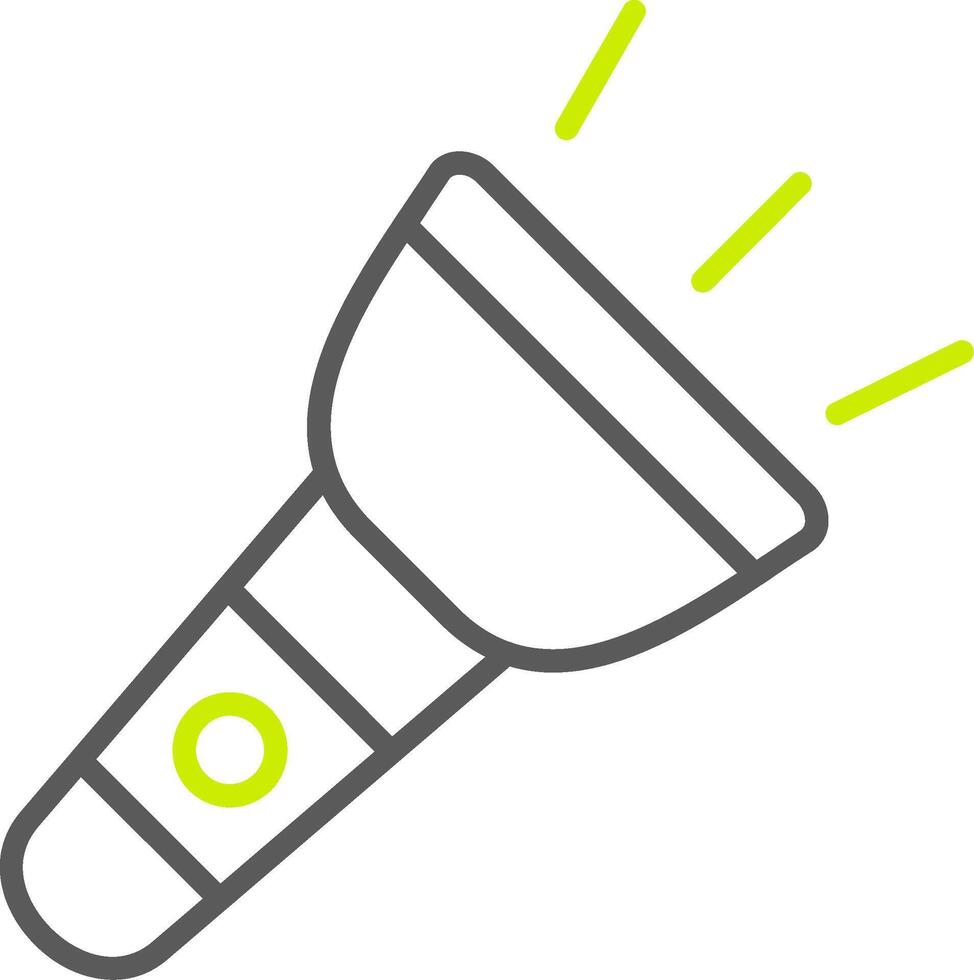 Torch Line Two Color Icon vector