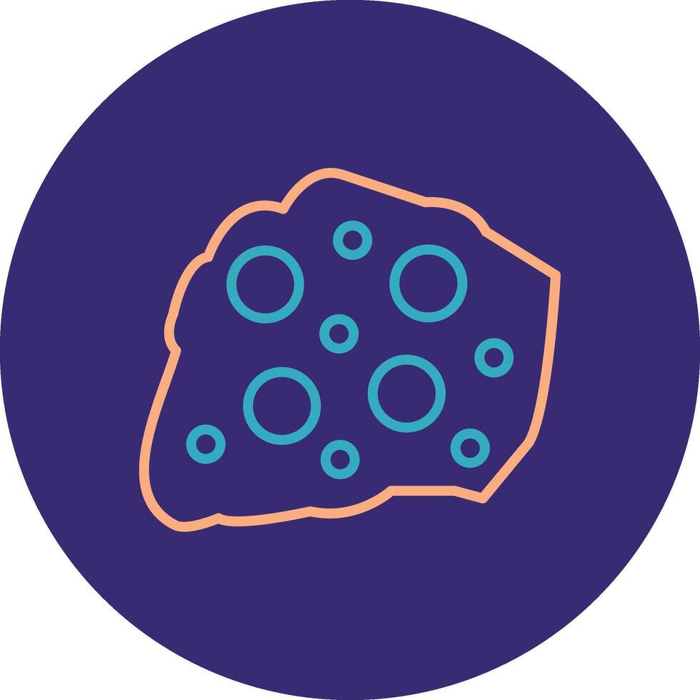 Rock Line Two Color Circle Icon vector