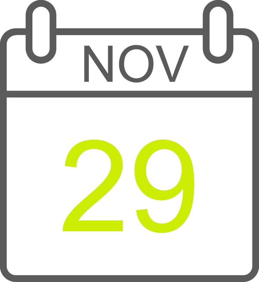 November Line Two Color Icon vector