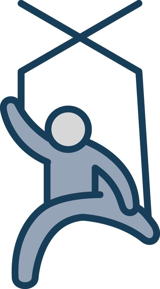 puppet Line Filled Grey Icon vector
