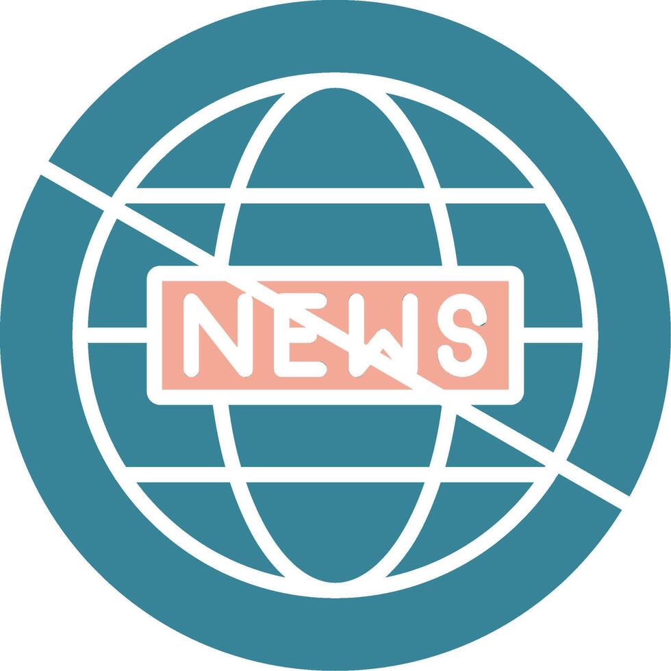 Fake News Glyph Two Color Icon vector