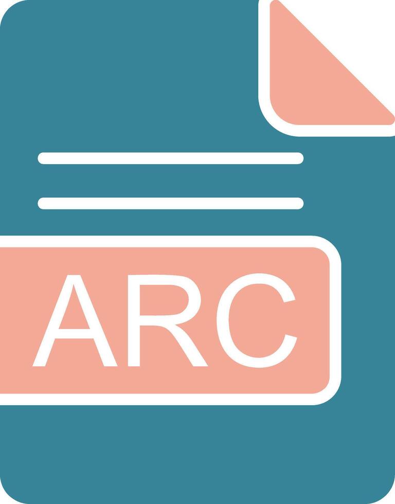 ARC File Format Glyph Two Color Icon vector