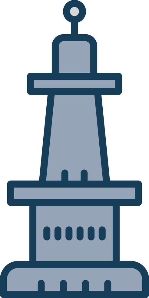 Monument Line Filled Grey Icon vector