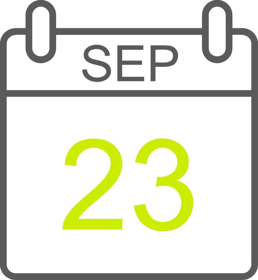 September Line Two Color Icon vector