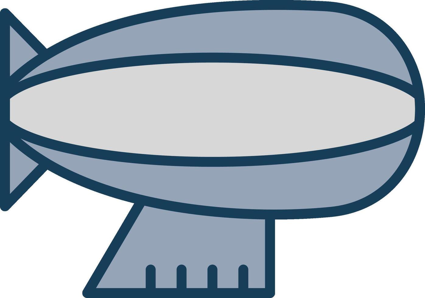 Zeppelin Line Filled Grey Icon vector