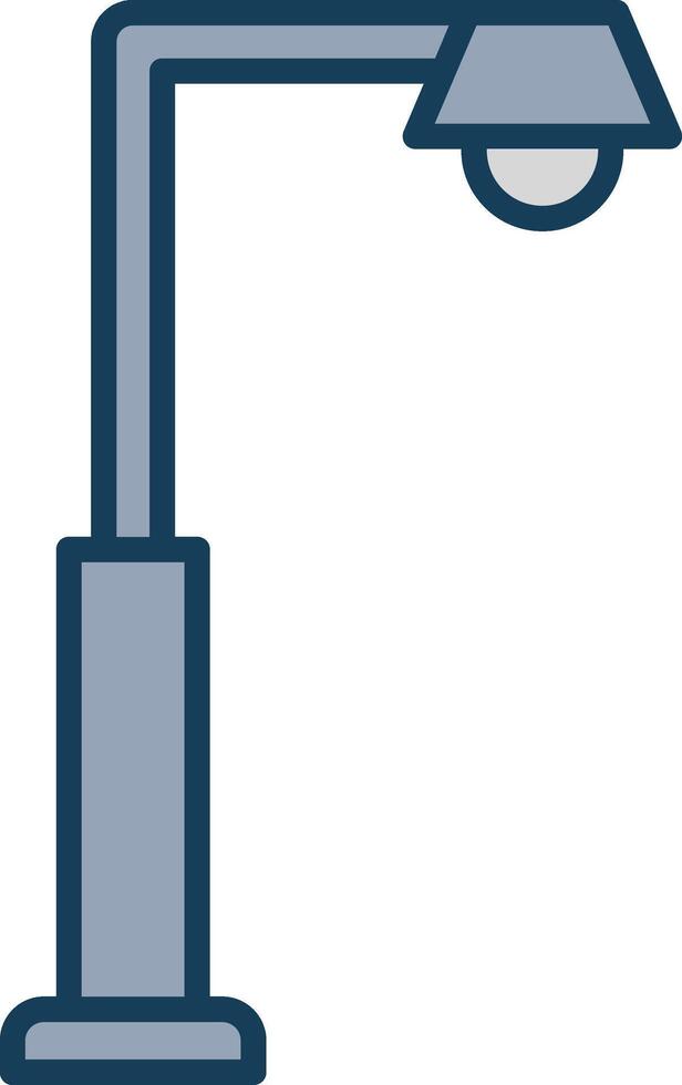 Street Lights Line Filled Grey Icon vector