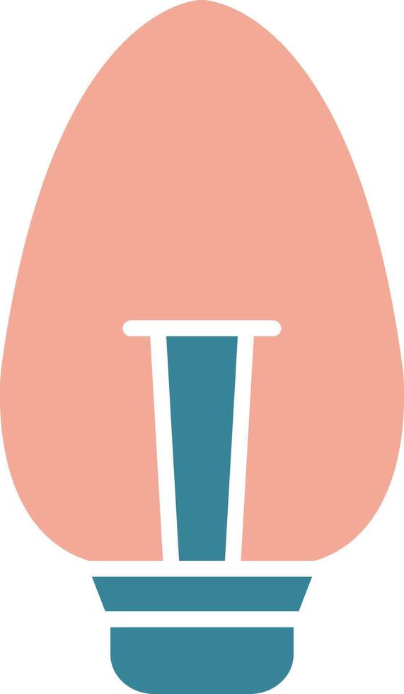 Candle Light Glyph Two Color Icon vector