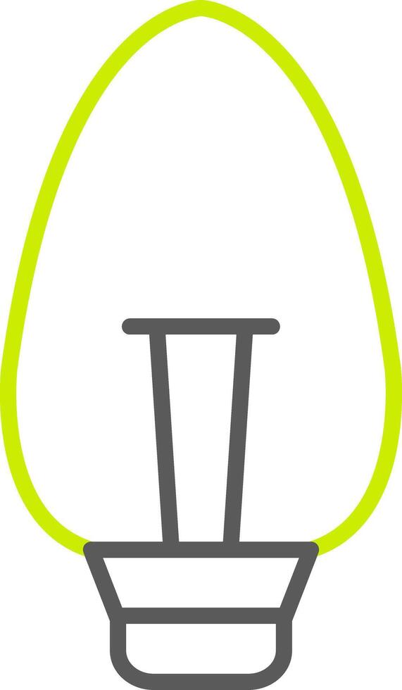 Candle Light Line Two Color Icon vector
