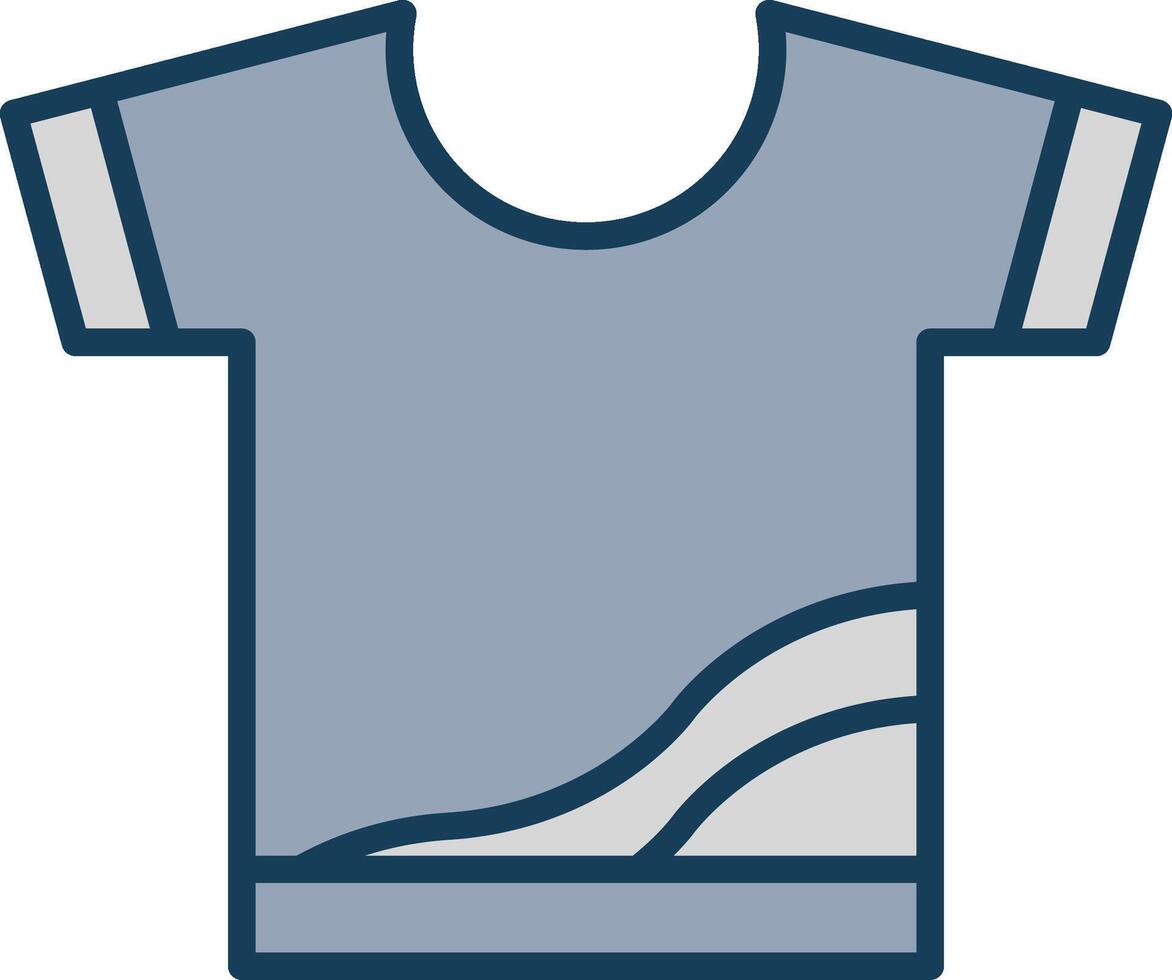 Shirt Line Filled Grey Icon vector