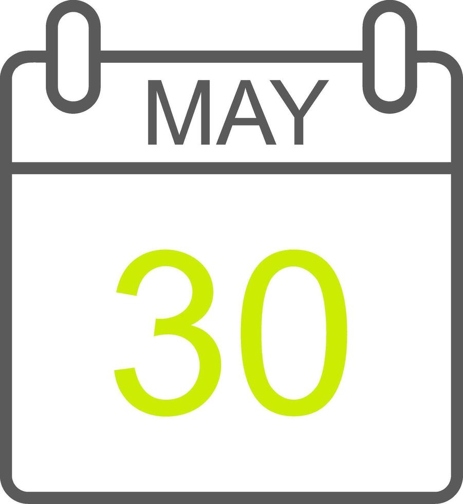 May Line Two Color Icon vector