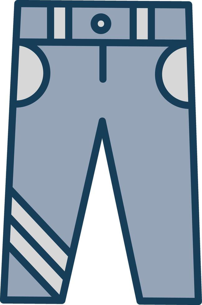 Jean Line Filled Grey Icon vector