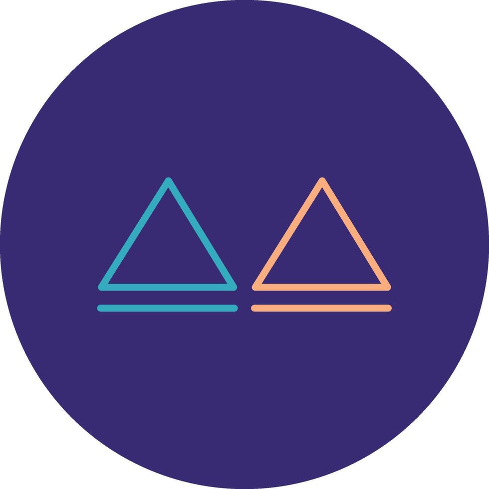 Triangles Line Two Color Circle Icon vector