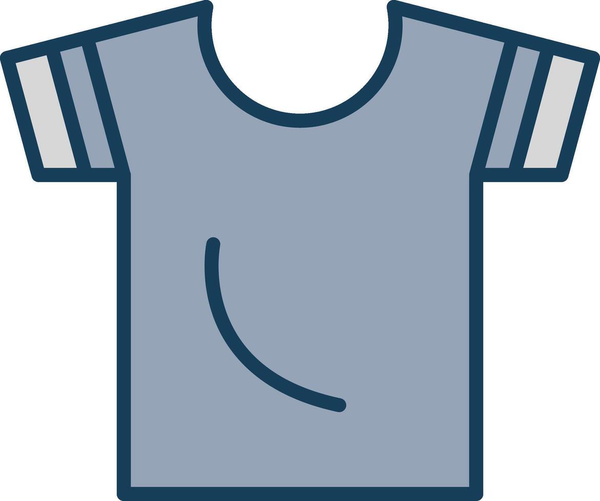 camisa línea lleno gris icono vector