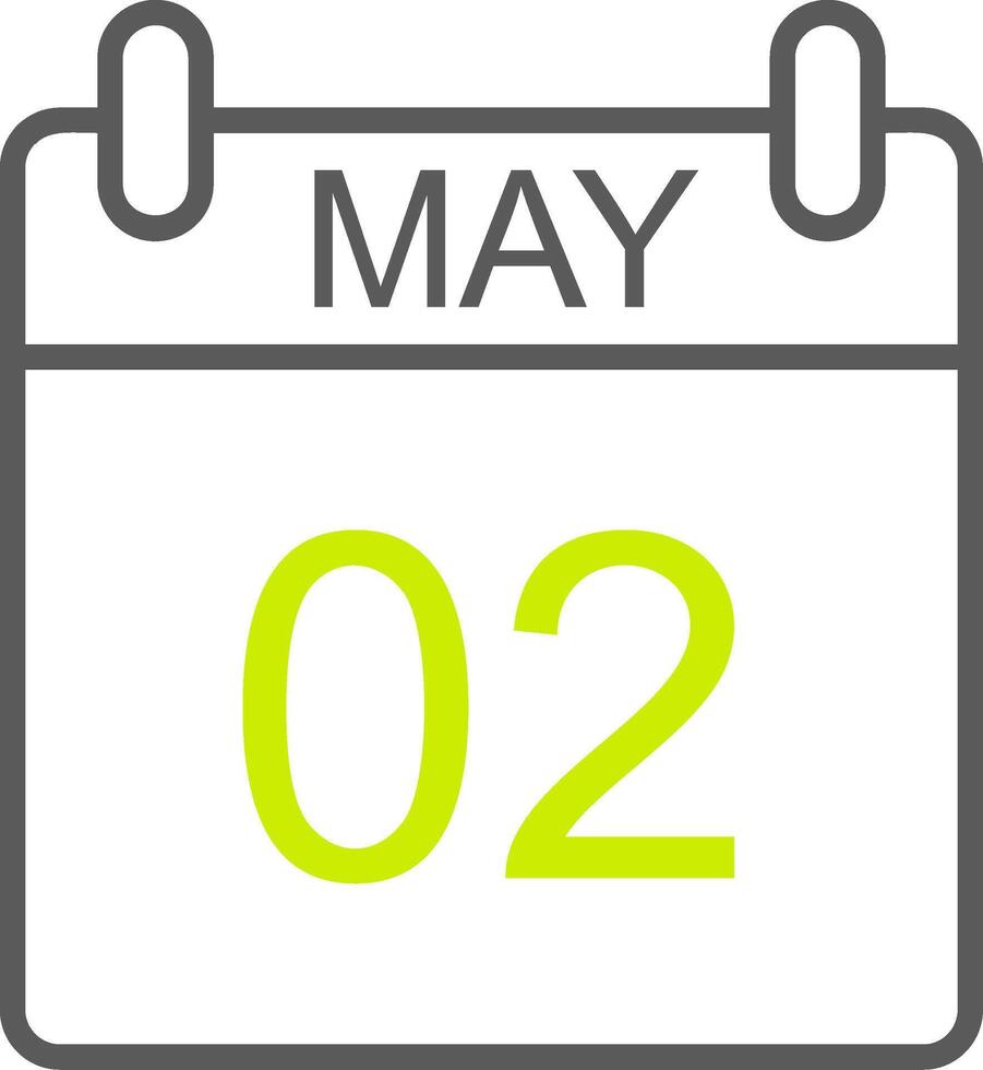 May Line Two Color Icon vector