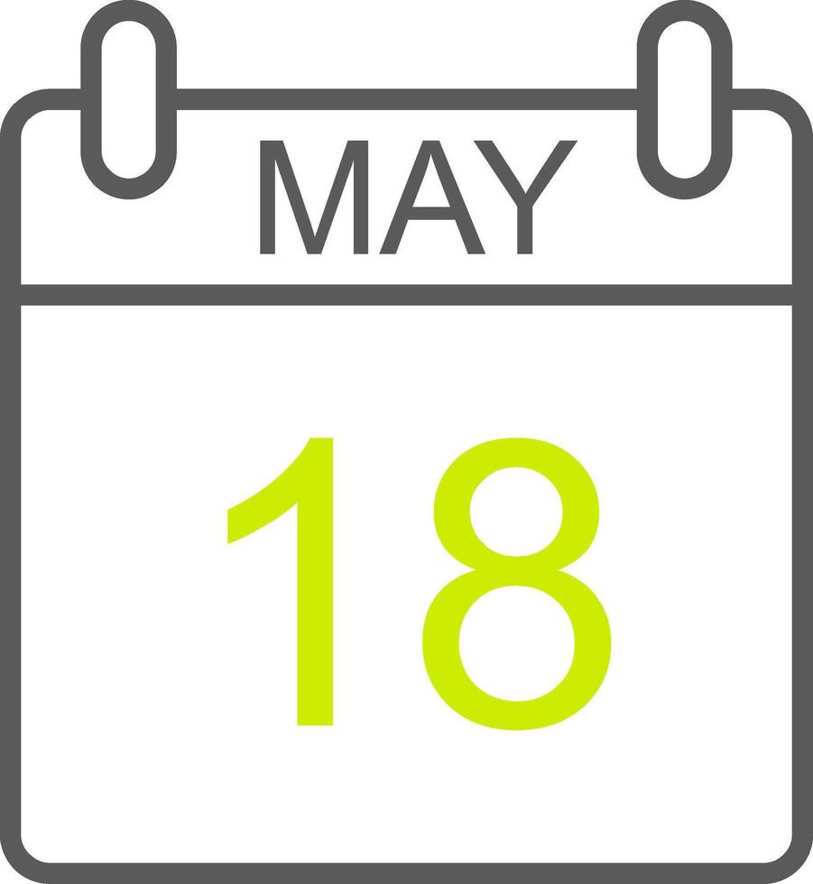 May Line Two Color Icon vector