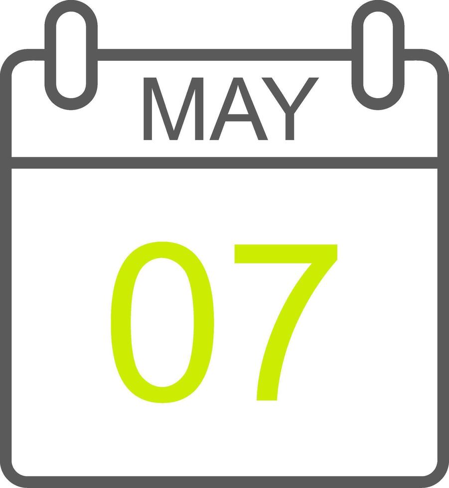 May Line Two Color Icon vector