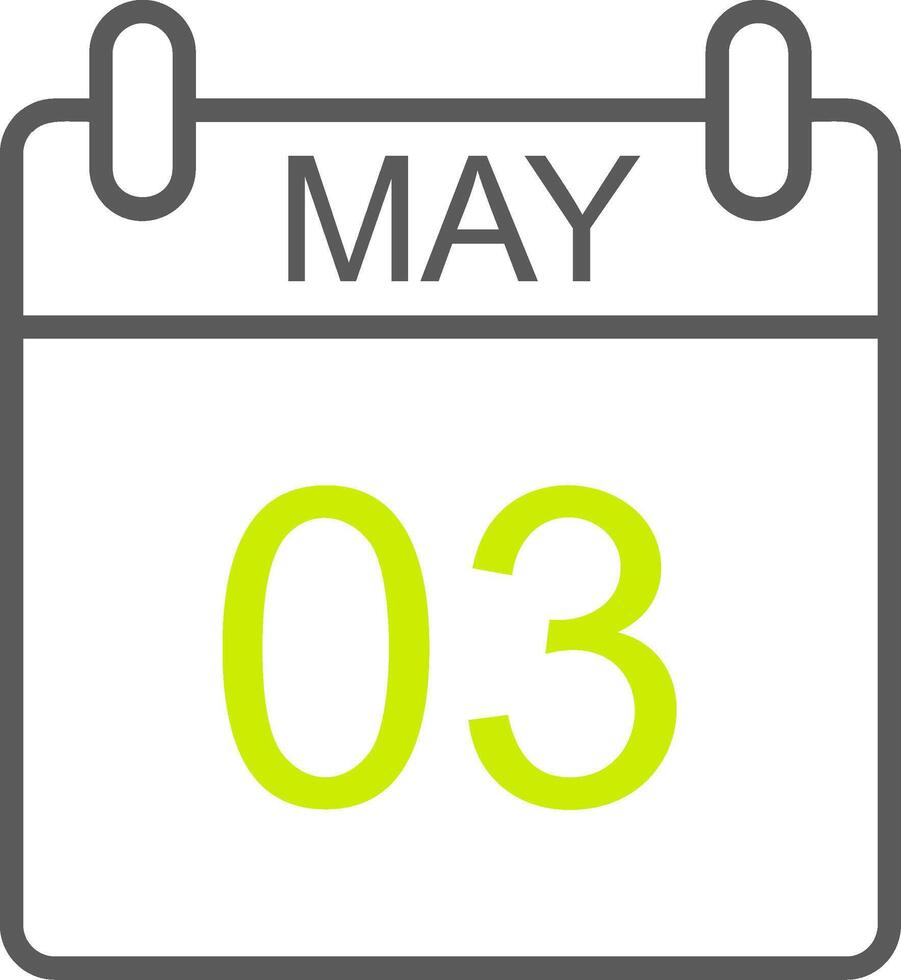 May Line Two Color Icon vector