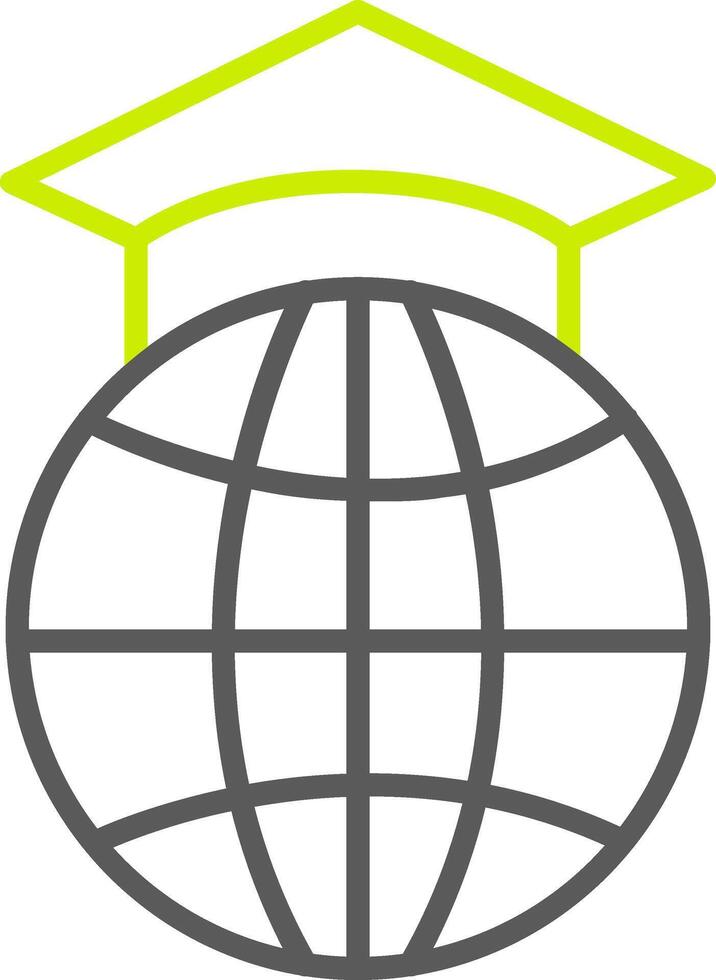 Study Abroad Line Two Color Icon vector