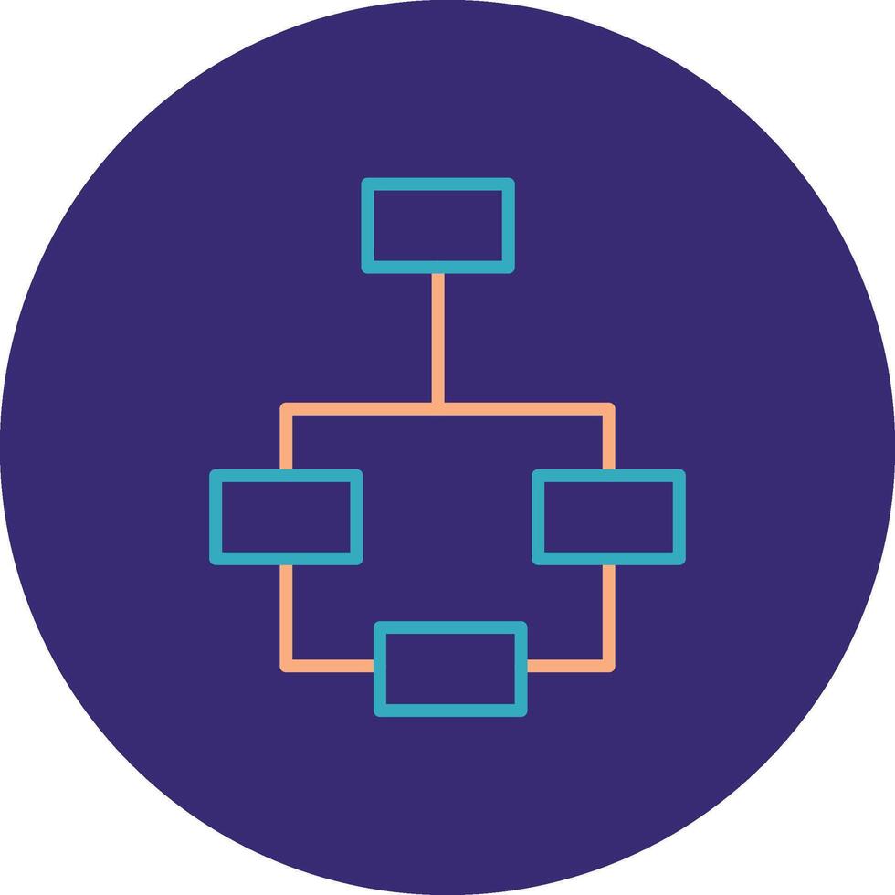 Infographic Elements Line Two Color Circle Icon vector