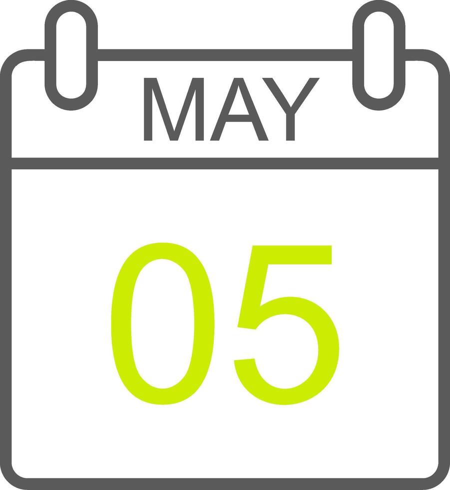 May Line Two Color Icon vector