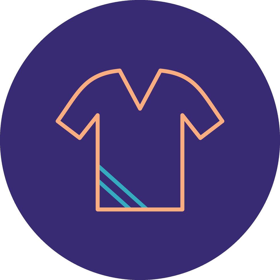 Shirt Line Two Color Circle Icon vector